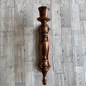 Wood Wall Sconce Peg Votive Cup 19” Mid-century modern MCM‎ vintage